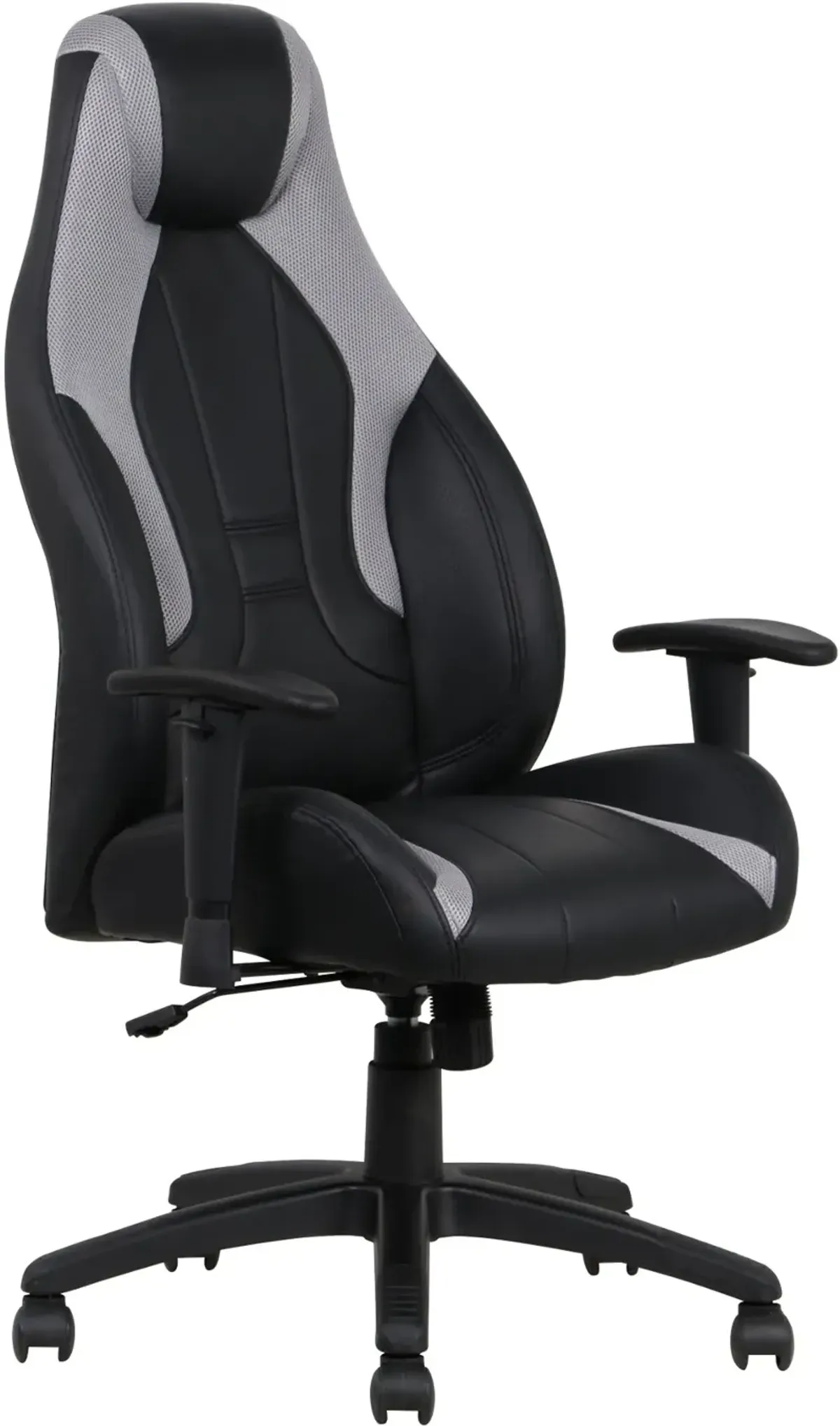 Commander Black and Silver Gaming Chair