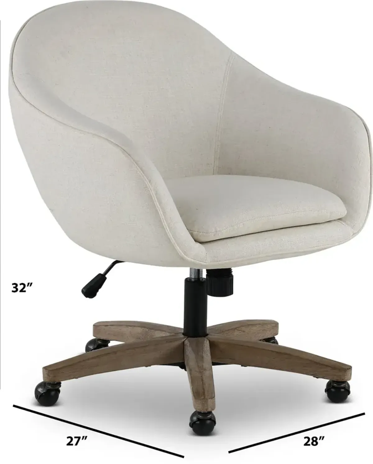 Nora Chic White Office Chair