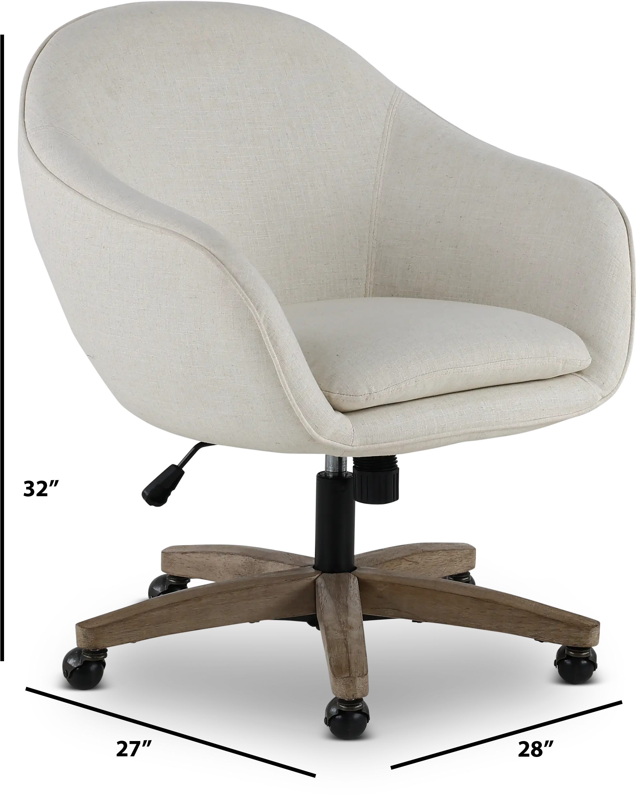 Nora Chic White Office Chair