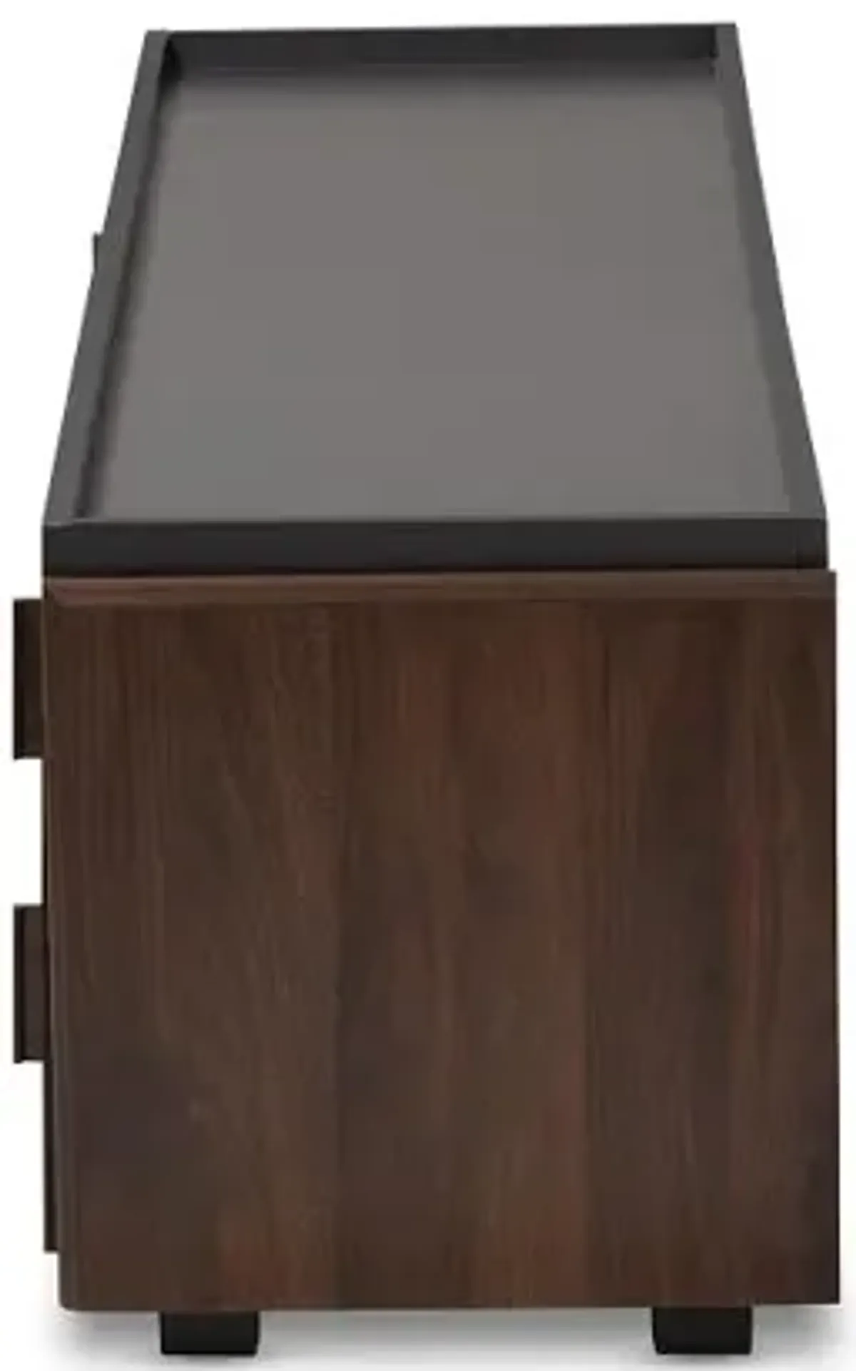 Modern Gray and Walnut 2-Drawer TV Stand - Scottie