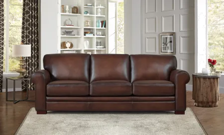 Eglinton Brown Leather Sofa