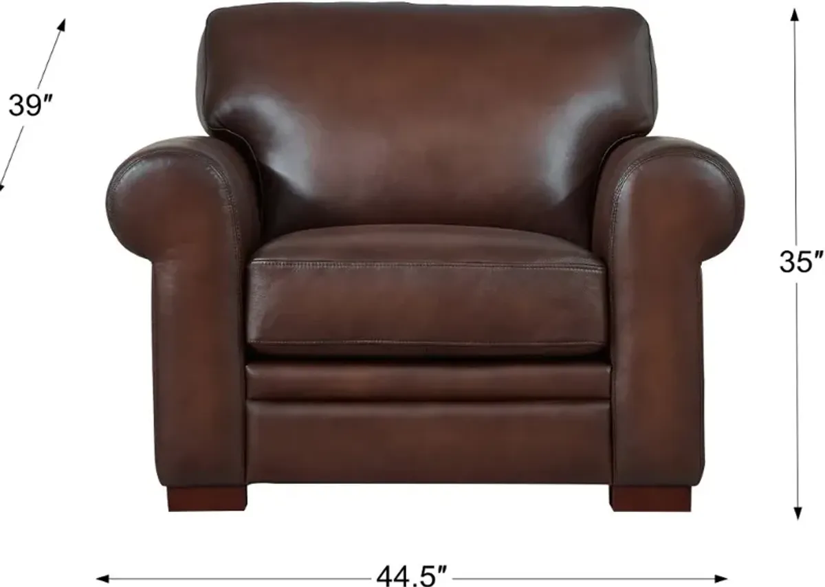 Eglinton Brown Leather Chair