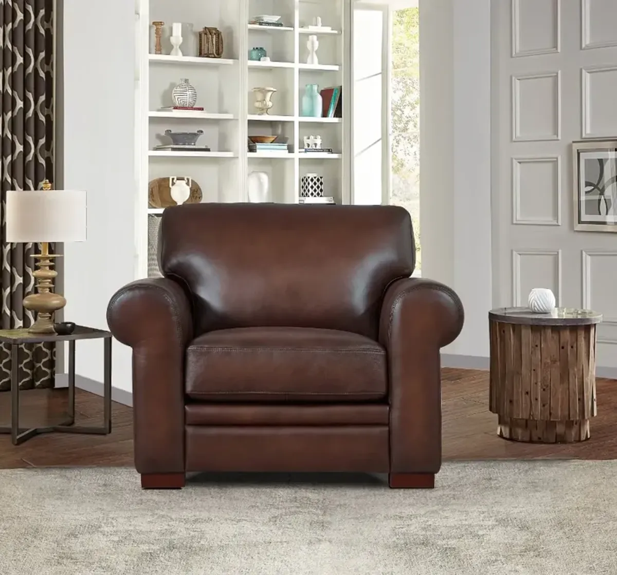 Eglinton Brown Leather Chair