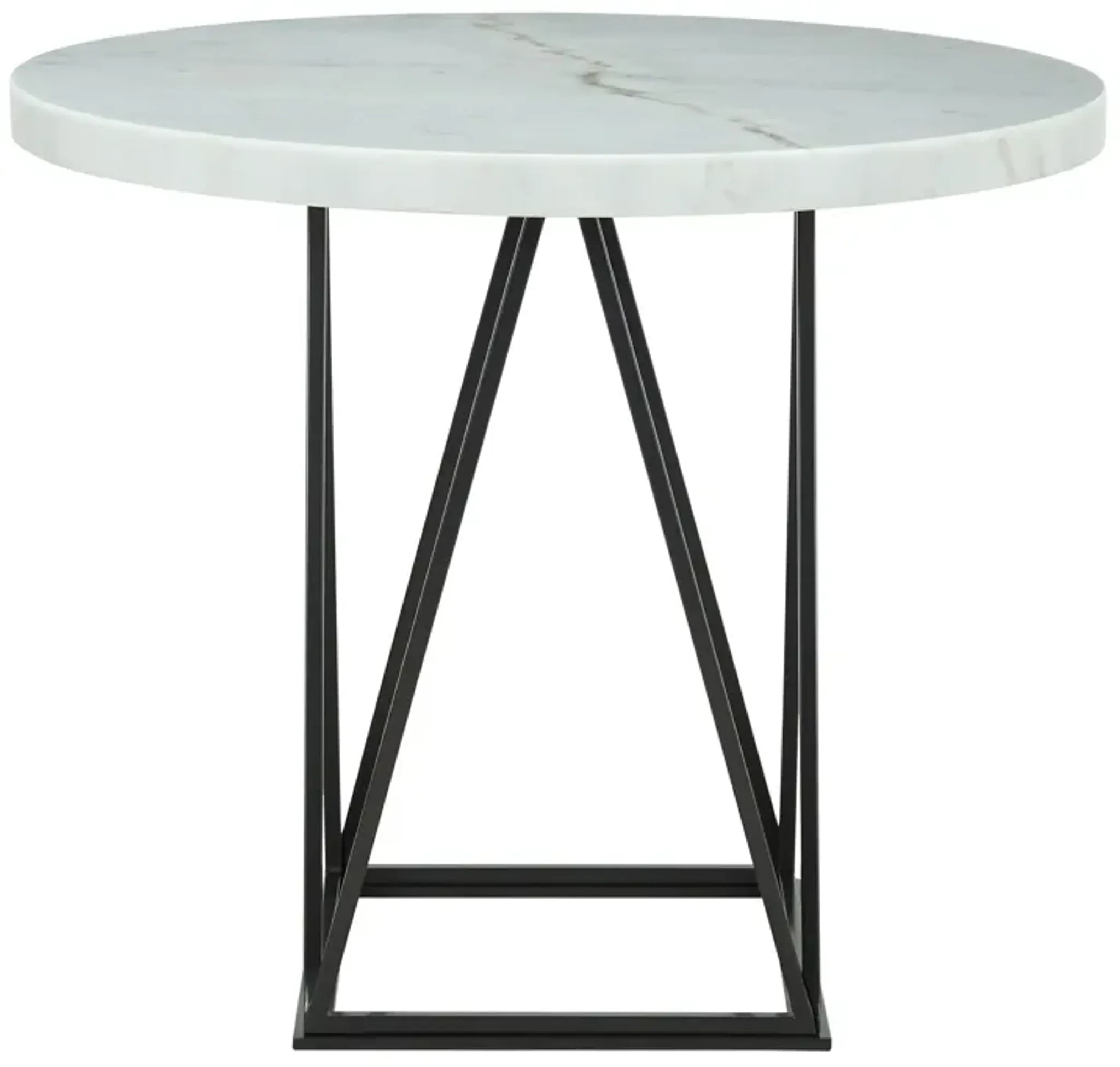Rocco White Marble Round Counter Height Dining Table | Furniture.com