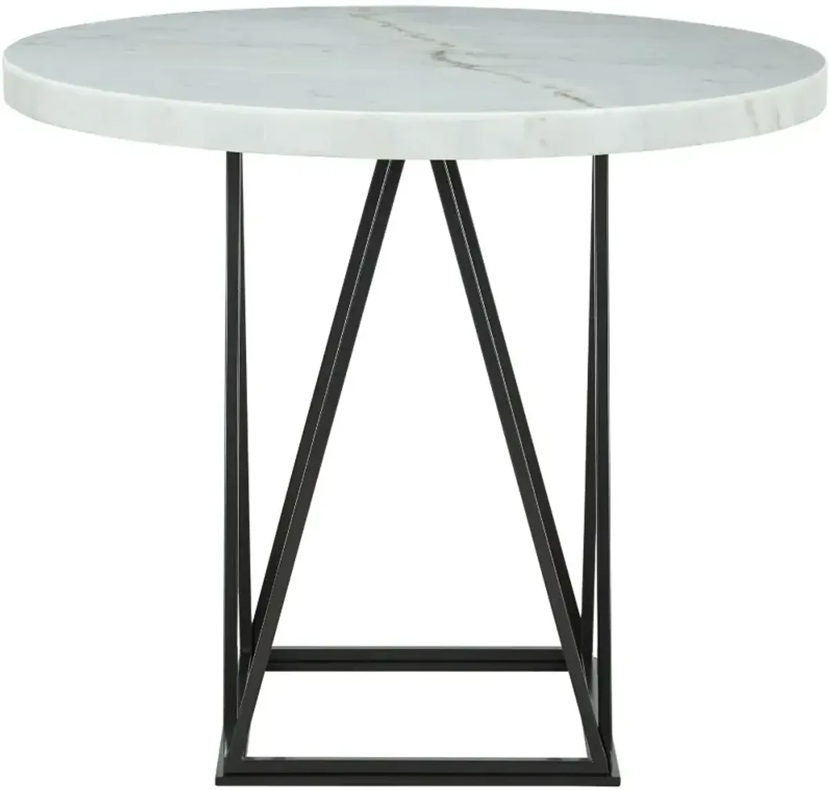 Rocco White Marble Round Counter Height Dining Table