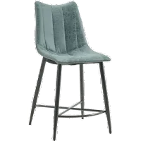 Rocco Gray Upholstered Counter Height Stool