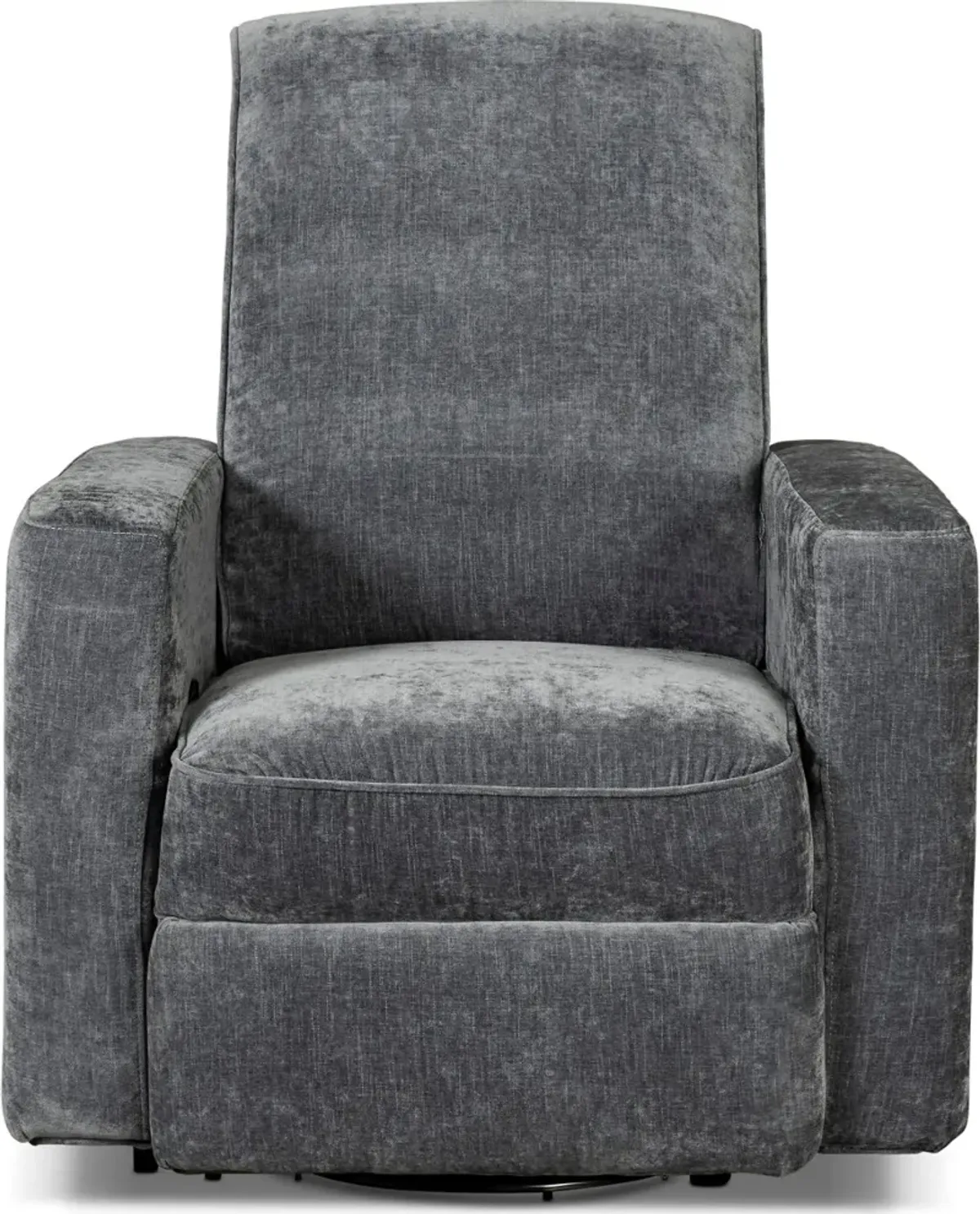 Mystery Midnight Gray Swiveling Glider Recliner