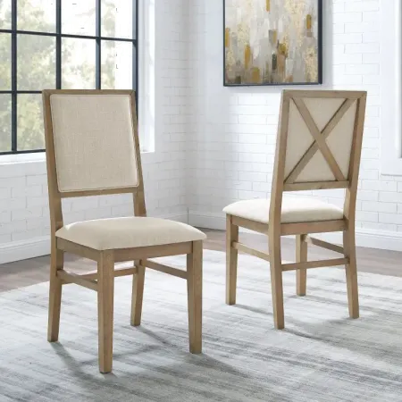 Joanna Cream Upholstered Dining Chair, Set of 2
