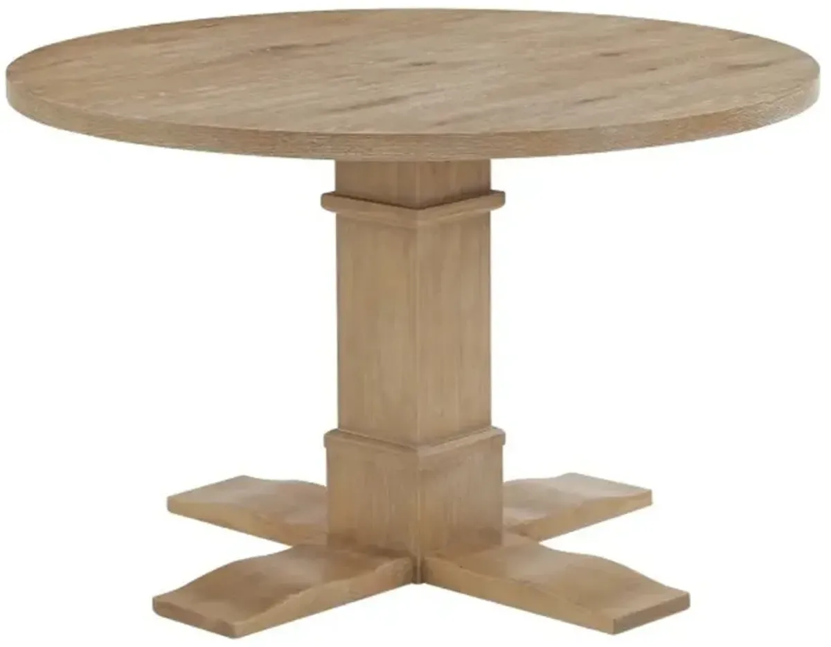 Joanna Rustic Brown Round Dining Table