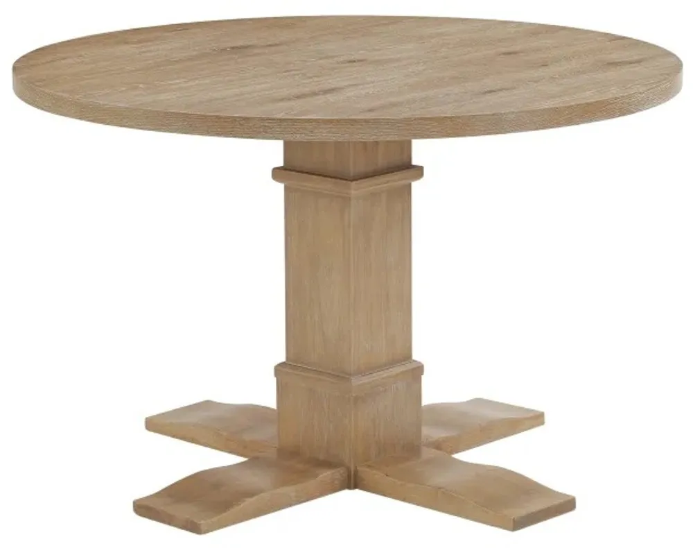 Joanna Rustic Brown Round Dining Table