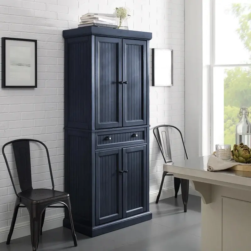 Seaside Navy Tall Storage Pantry