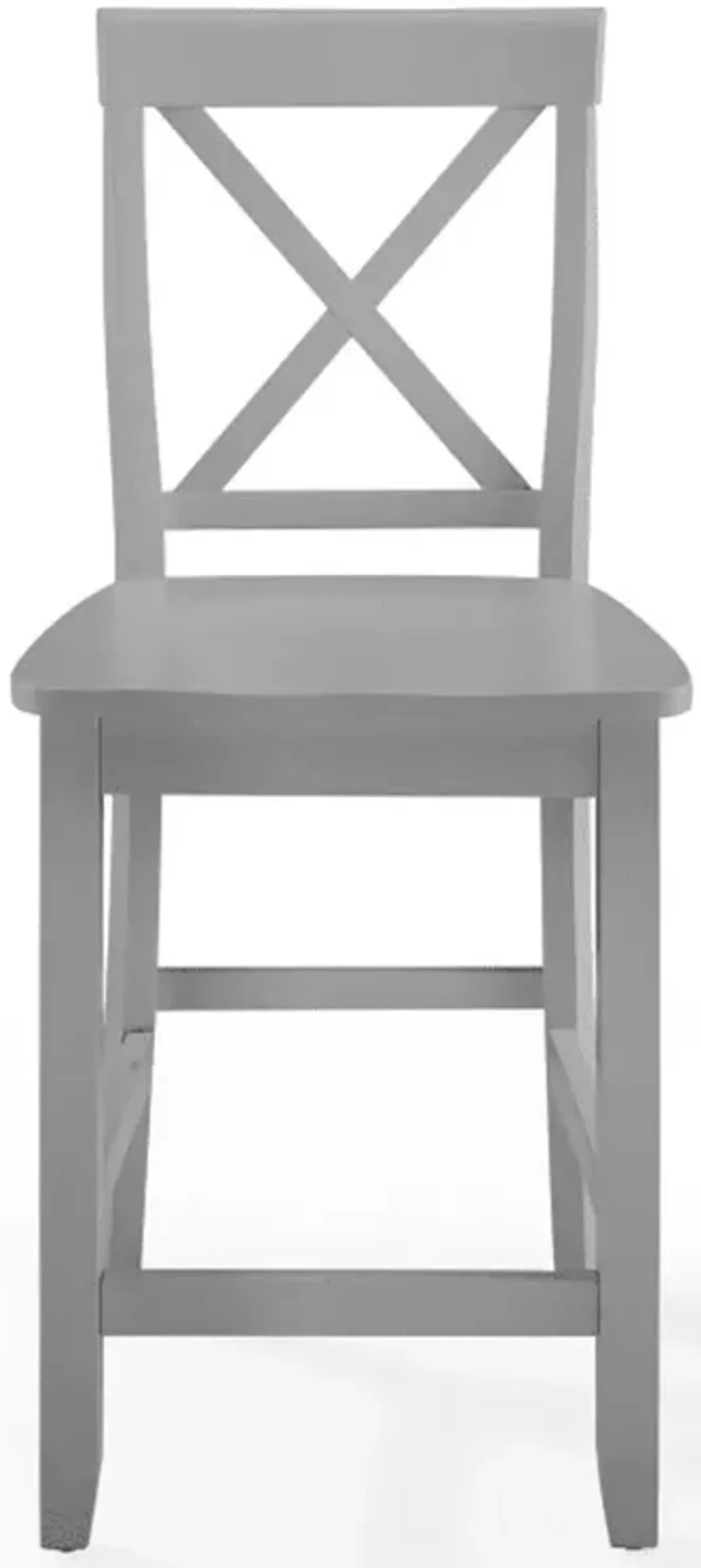 X-Back Gray Counter Bar Stool, Set of 2