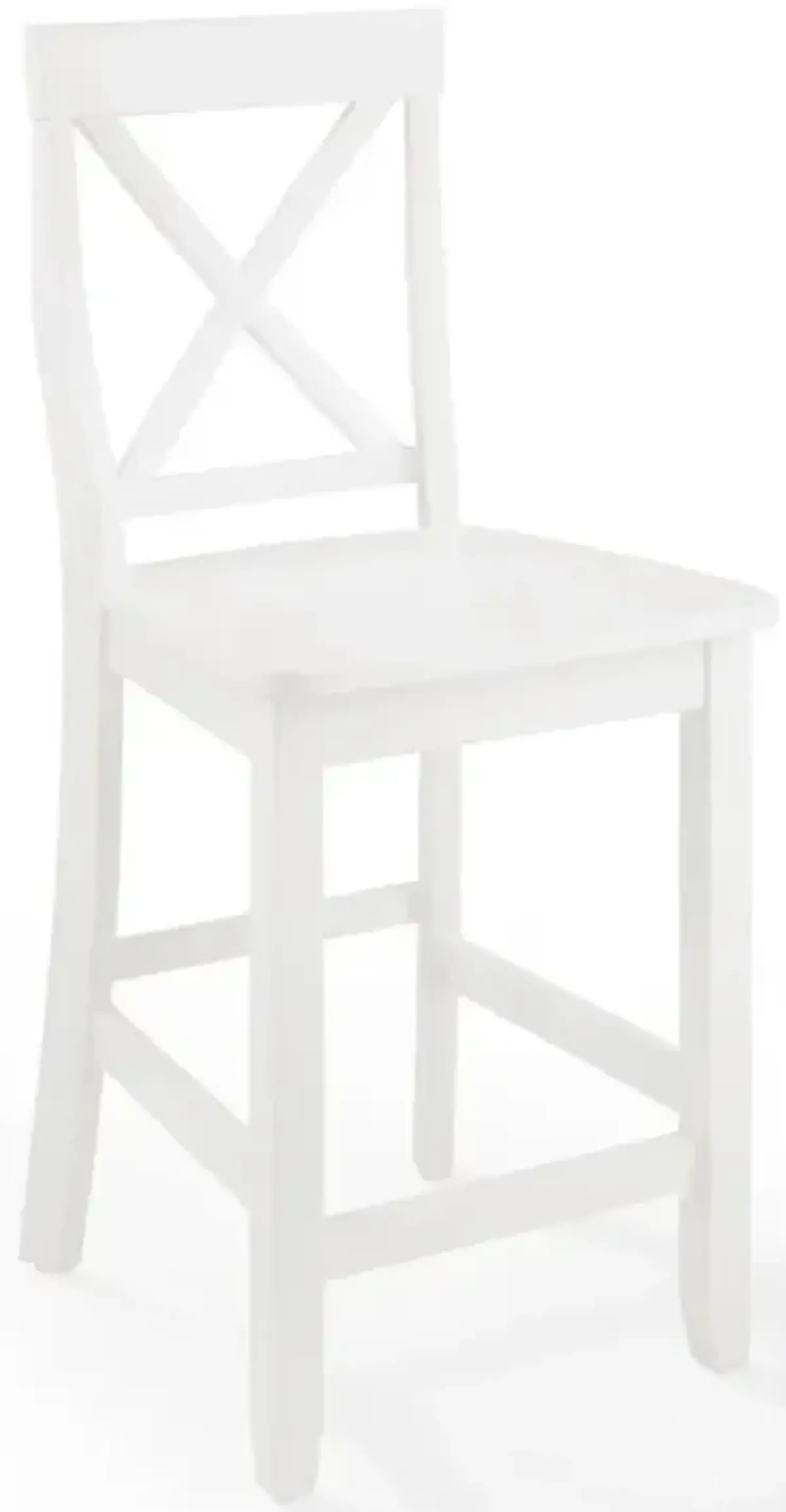 X-Back White Counter Height Stool, Set of 2