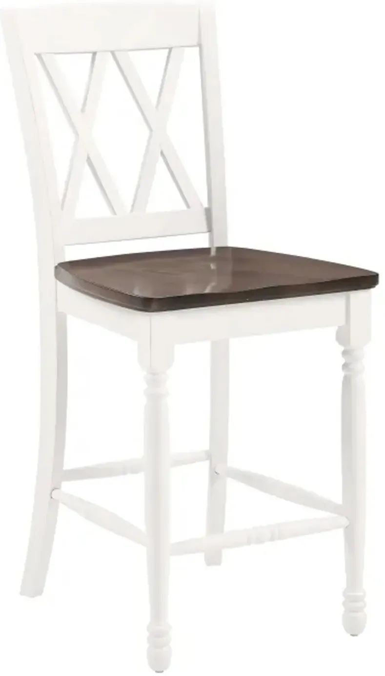 Shelby White Counter Stools, Set of 2