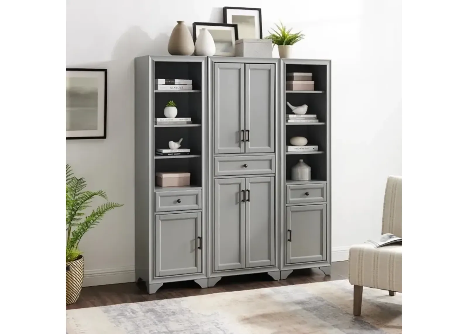 Tara 3 Piece Gray Pantry Set