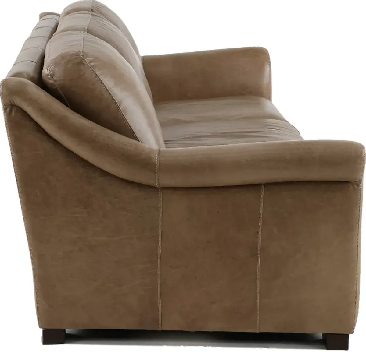 Tex Taupe Leather Sofa