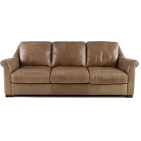 Tex Taupe Leather Sofa