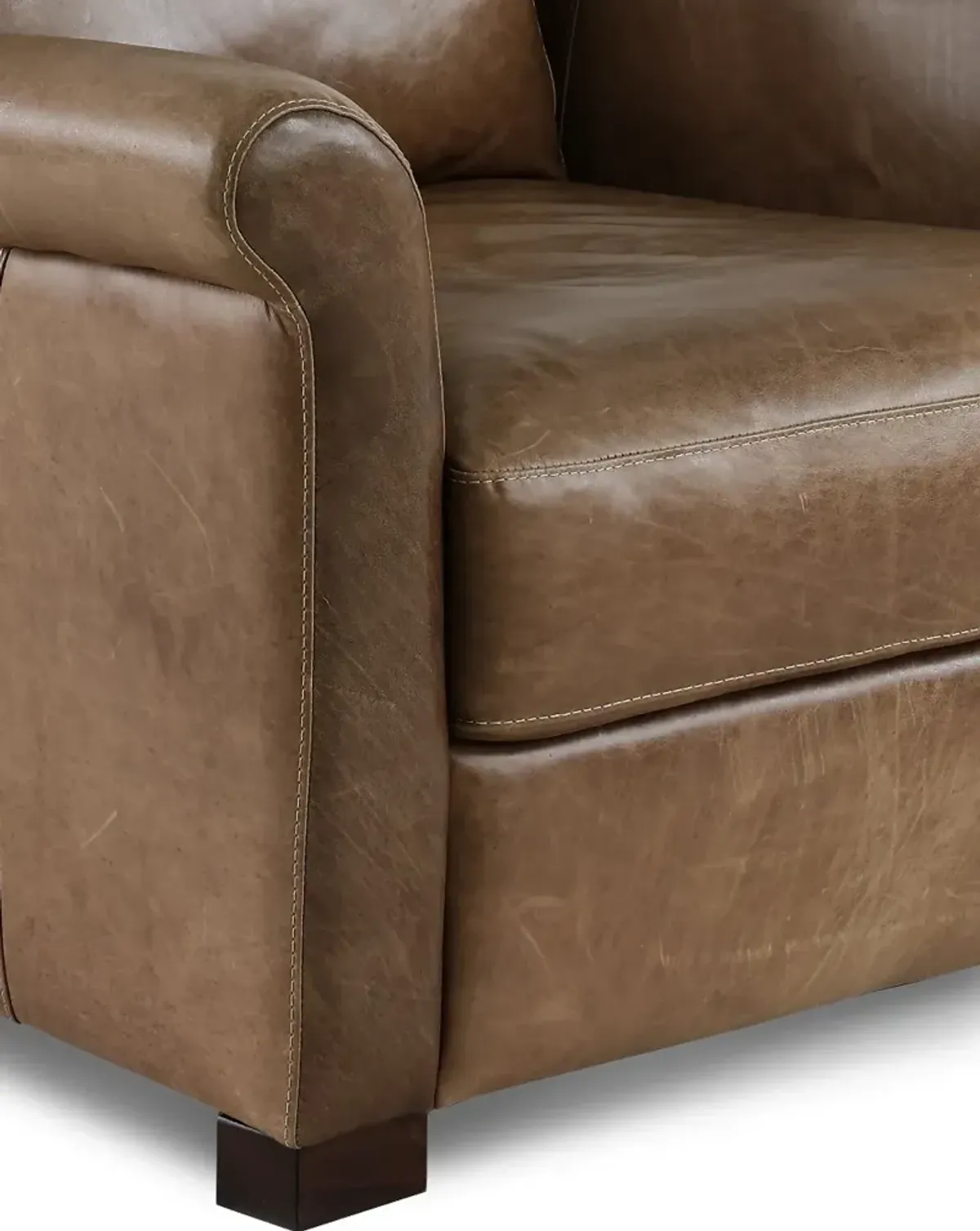 Tex Taupe Leather Chair