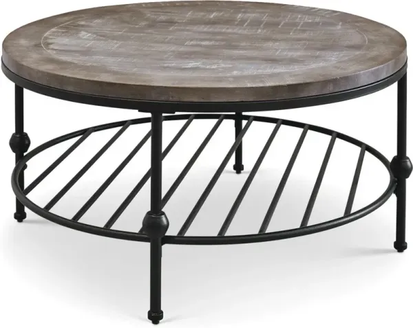 Emery II Round Antique Pine Coffee Table