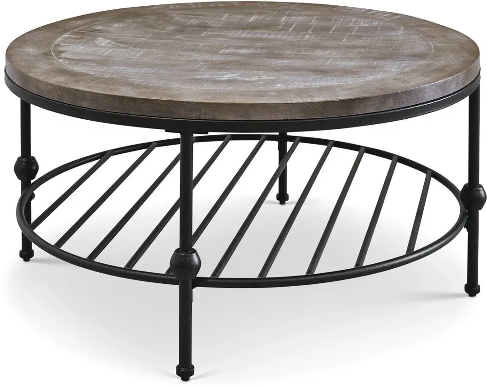 Emery II Round Antique Pine Coffee Table