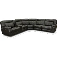 Stampede Charcoal Gray 6 Piece Power Reclining Sectional
