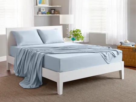 Bedgear Gray Blue Microfiber Twin Bed Sheets