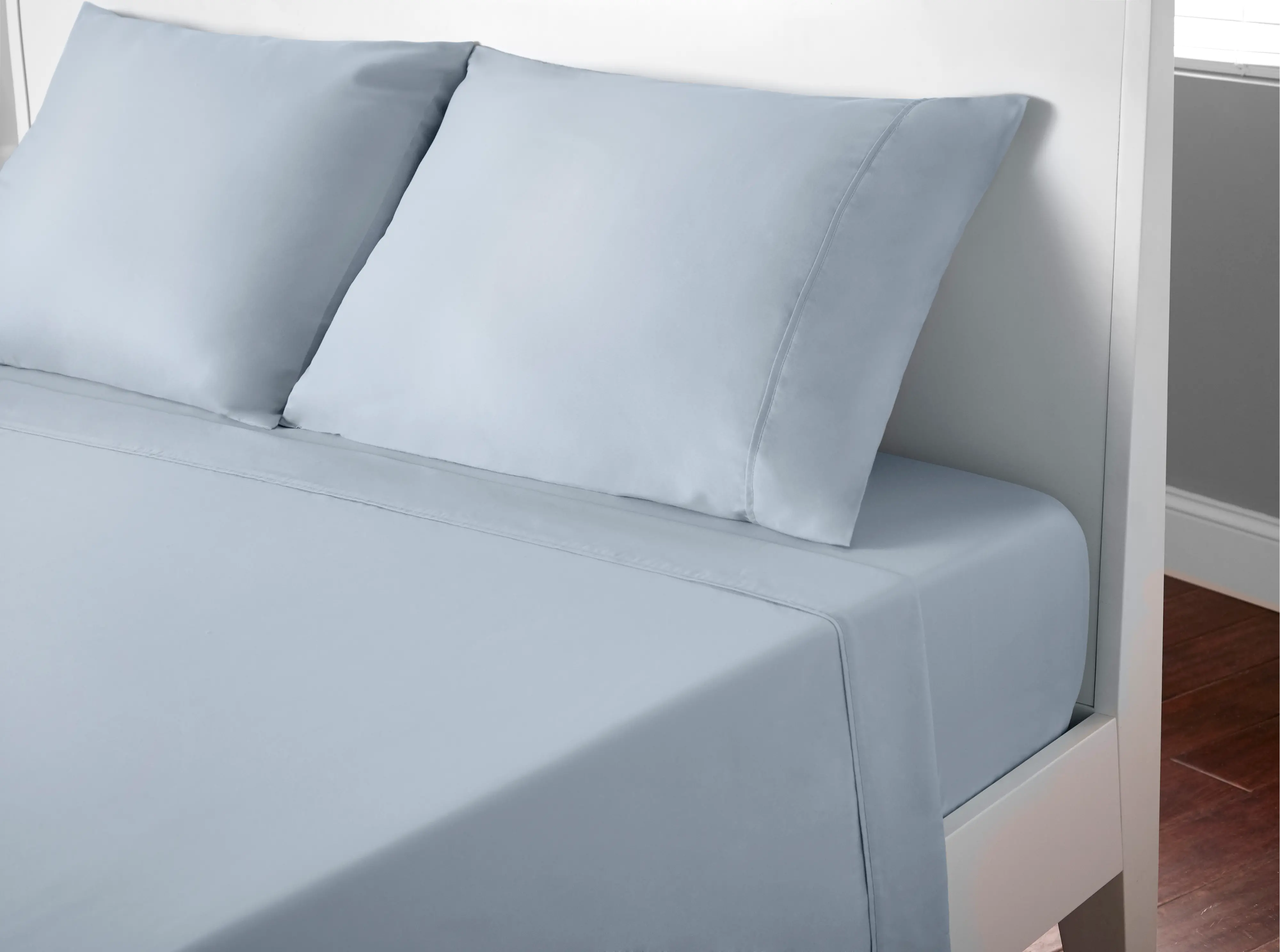Bedgear Gray Blue Microfiber Twin Bed Sheets