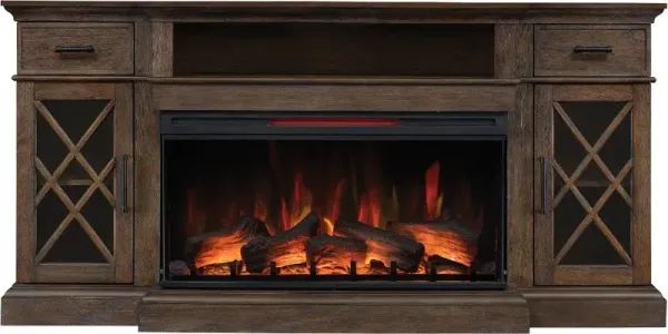 Hamilton Brown 70" Fireplace TV Stand
