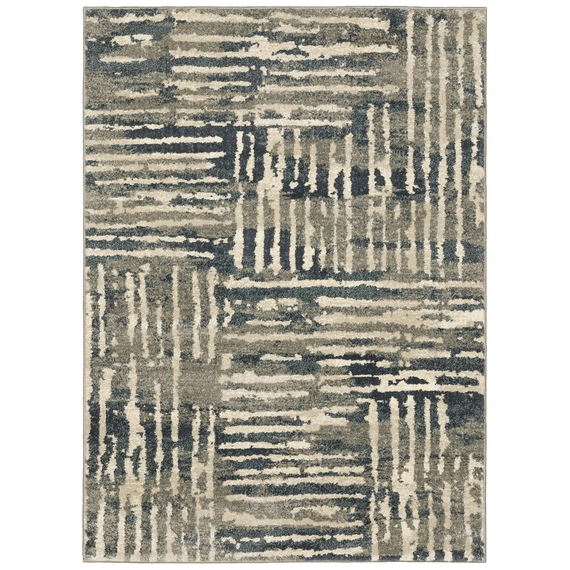 Carson 5 x 7 Beige Abstract Striped Area Rug