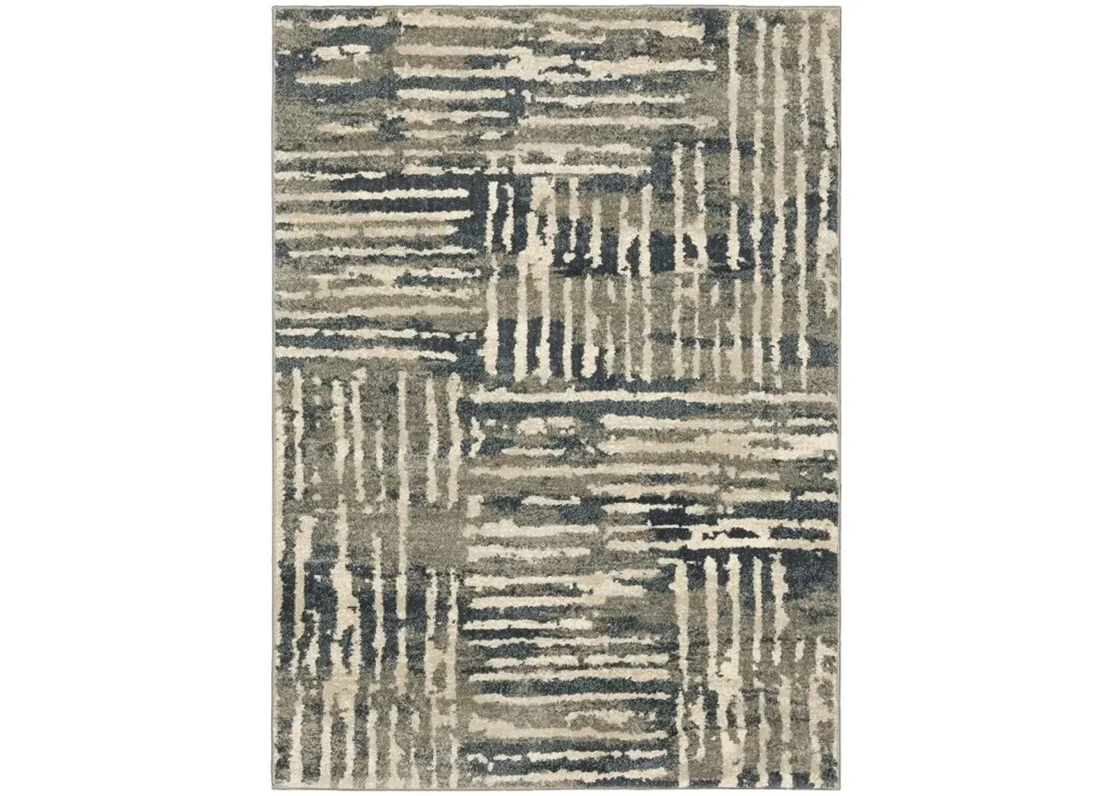 Carson 8 x 10 Beige Abstract Striped Area Rug