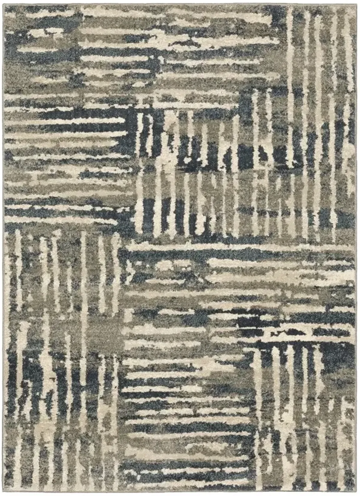 Carson 8 x 10 Beige Abstract Striped Area Rug