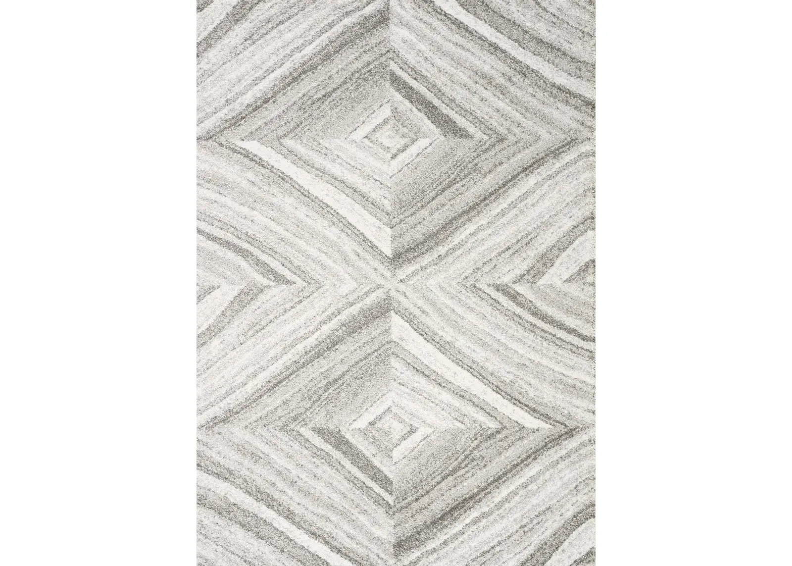 Sable 5 x 8 Gray and Cream Geometric Rug