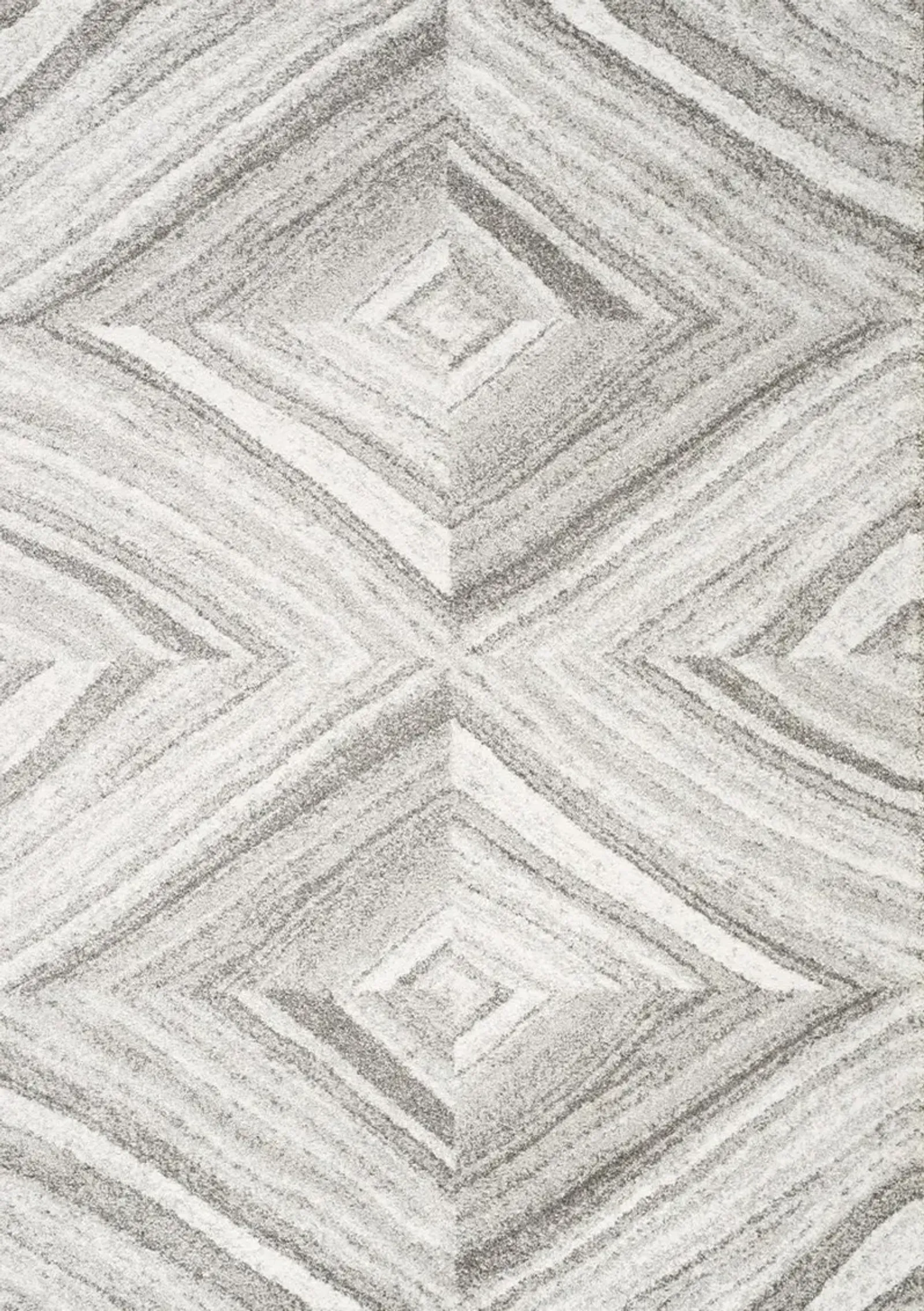 Sable 5 x 8 Gray and Cream Geometric Rug