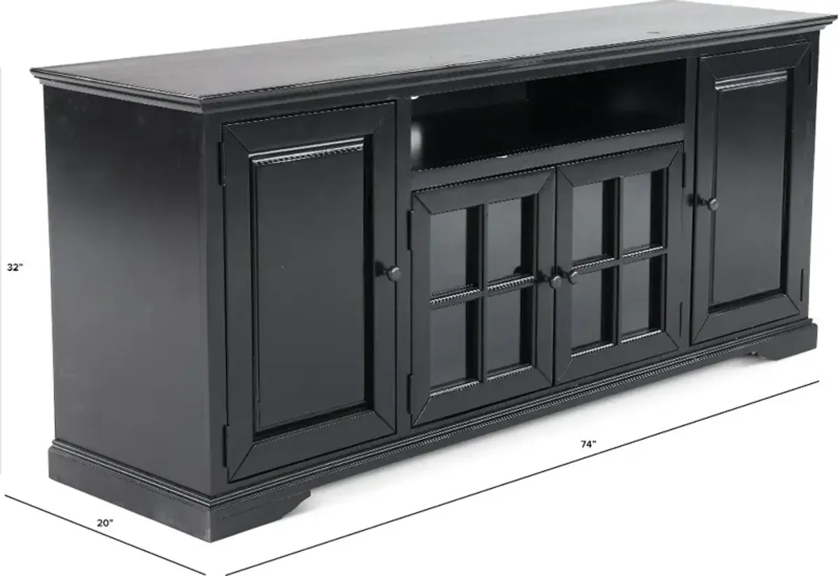 Hamilton Black 74" TV Stand