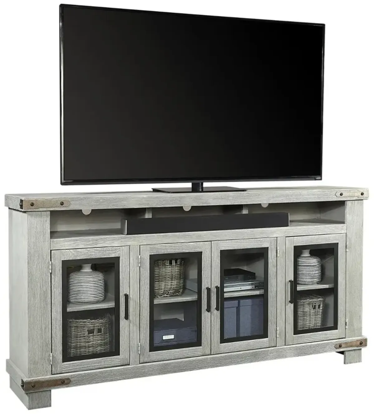 Sawyer Rustic Brown Farmhouse 78 Inch TV Stand