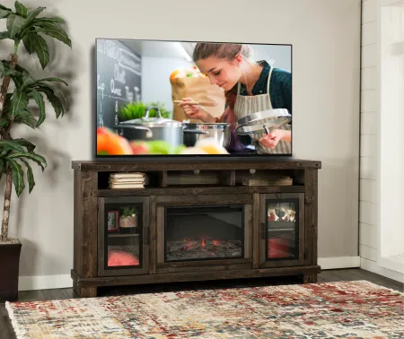 Sawyer Maple Brown 78 Inch Fireplace TV Stand