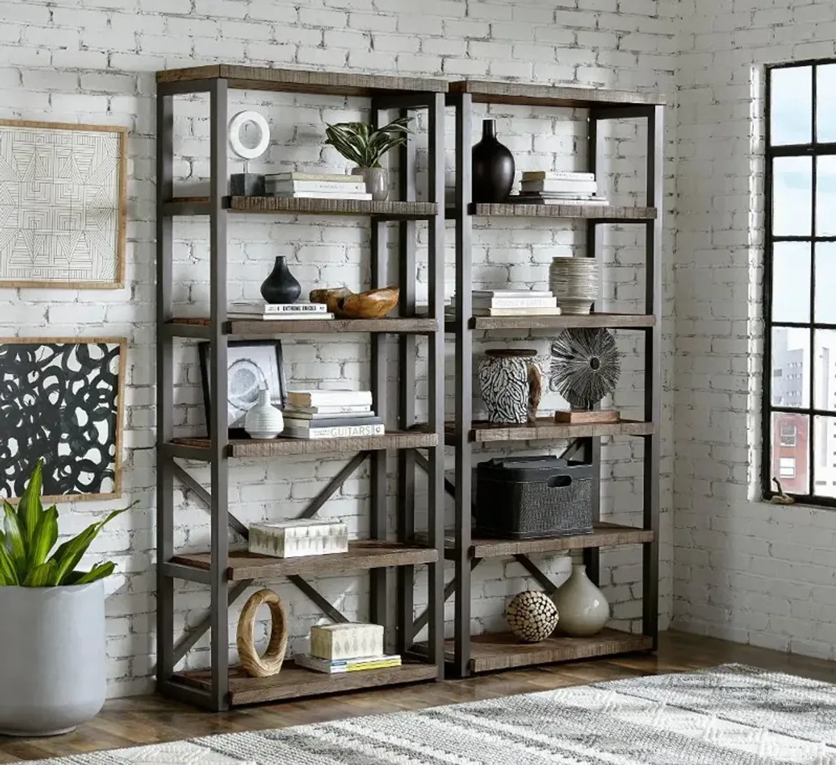 Grayson Cinder Gray Open Bookcase