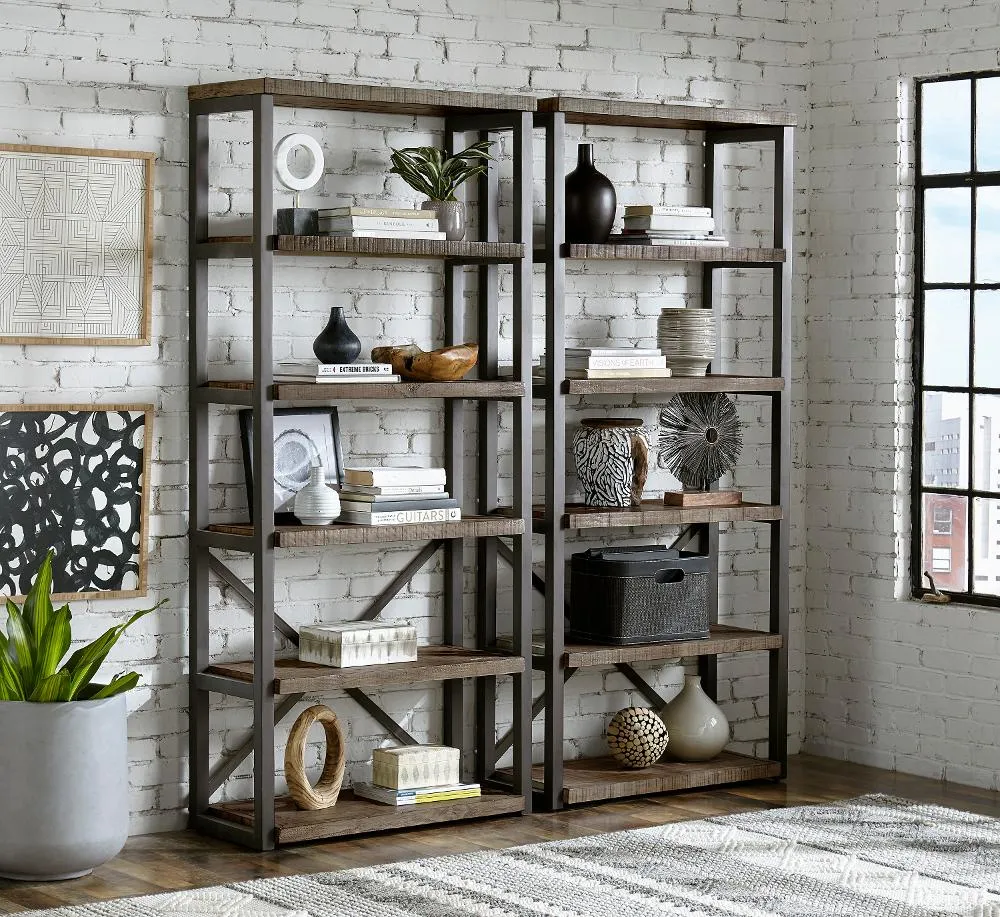 Grayson Cinder Gray Open Bookcase