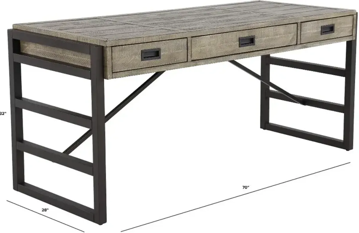 Grayson Cinder Gray Writing Desk