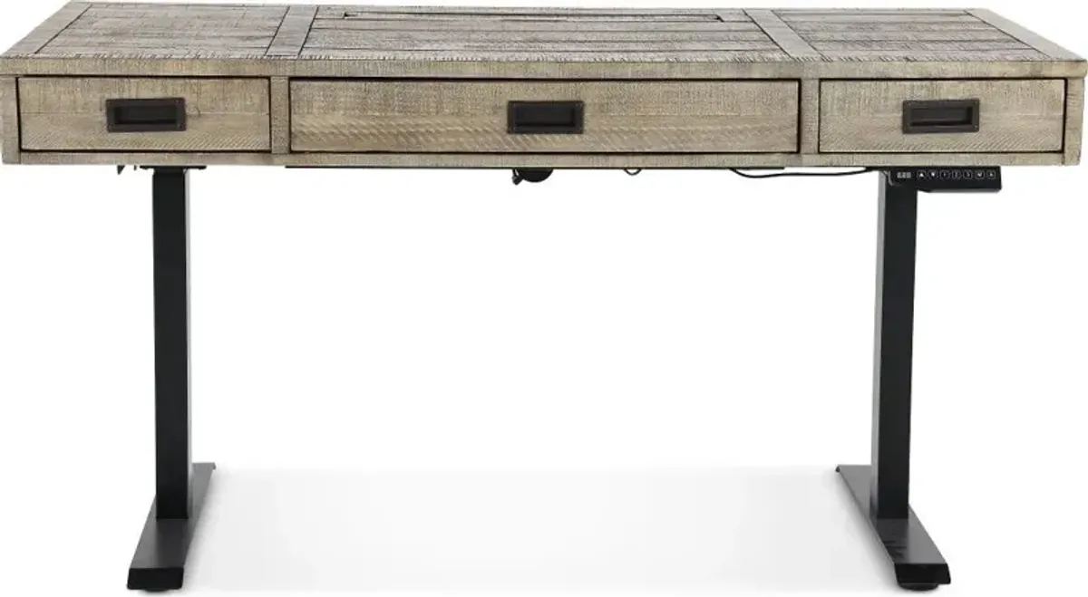 Grayson Cinder Gray Lift Top Desk