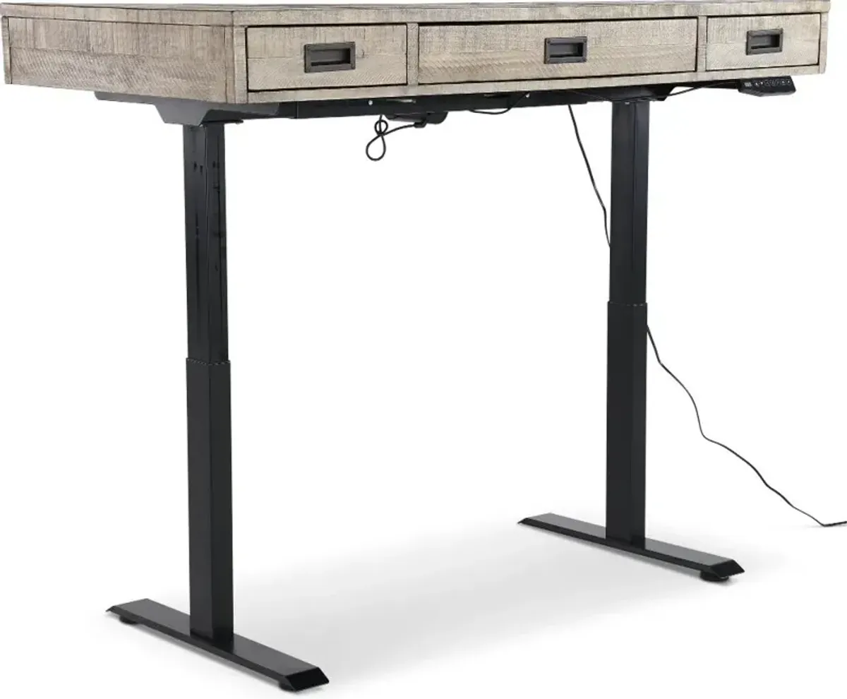 Grayson Cinder Gray Lift Top Desk