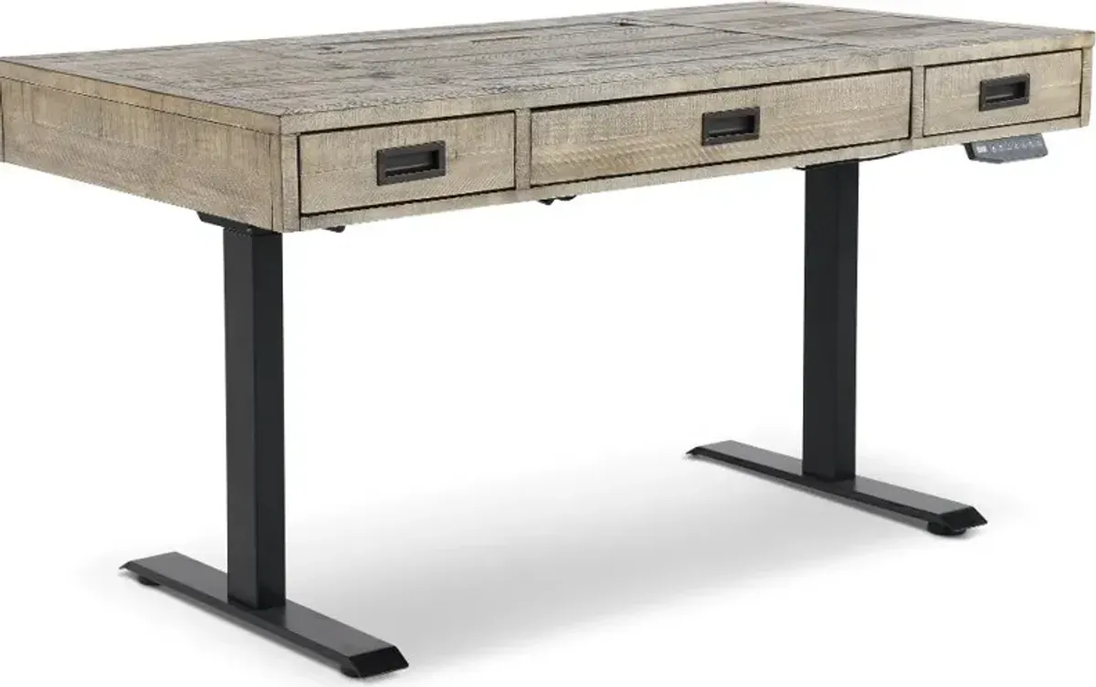 Grayson Cinder Gray Lift Top Desk