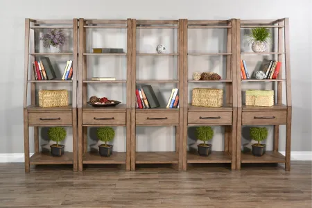 Doe Valley Light Brown Bookcase with Drawer