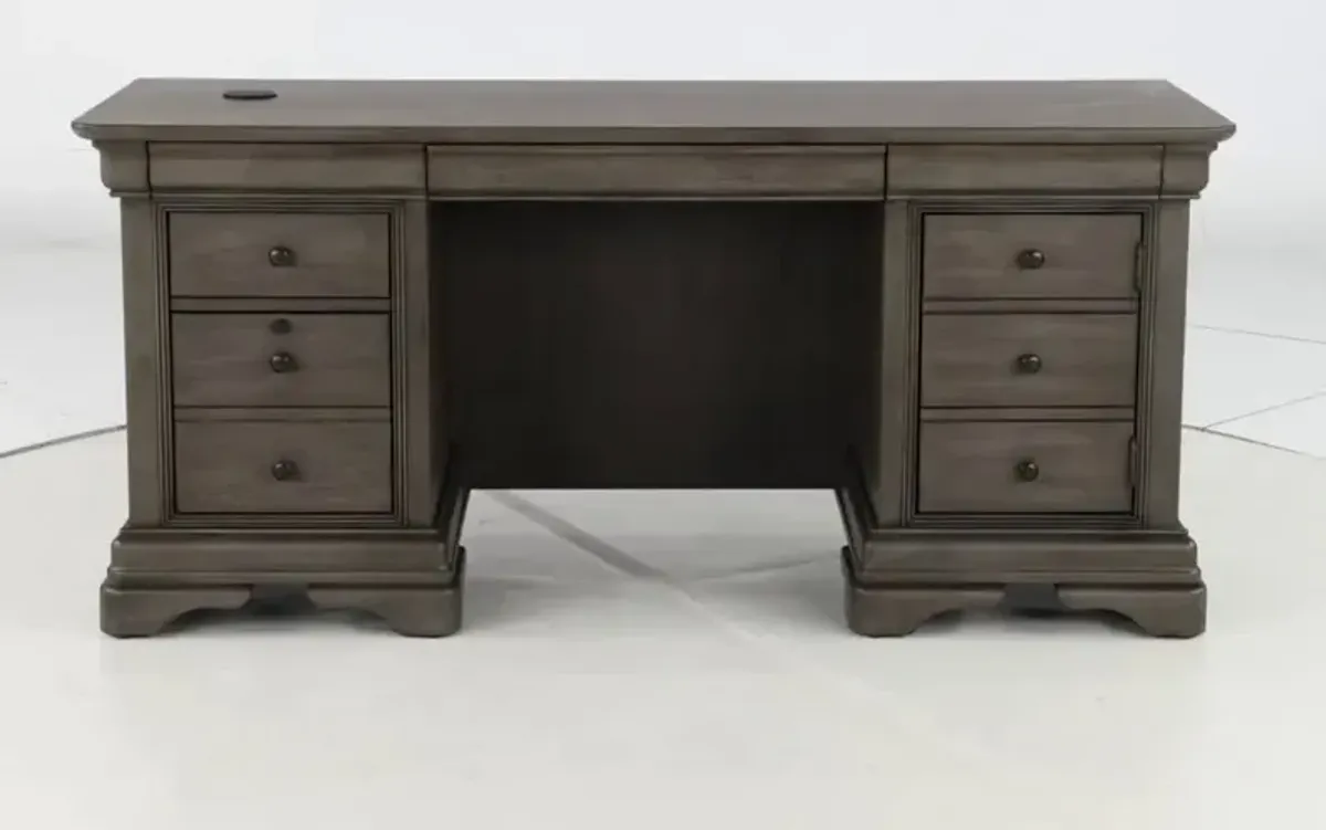 Sinclair Ash Gray 68 Inch Credenza