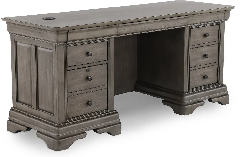 Sinclair Ash Gray 68 Inch Credenza