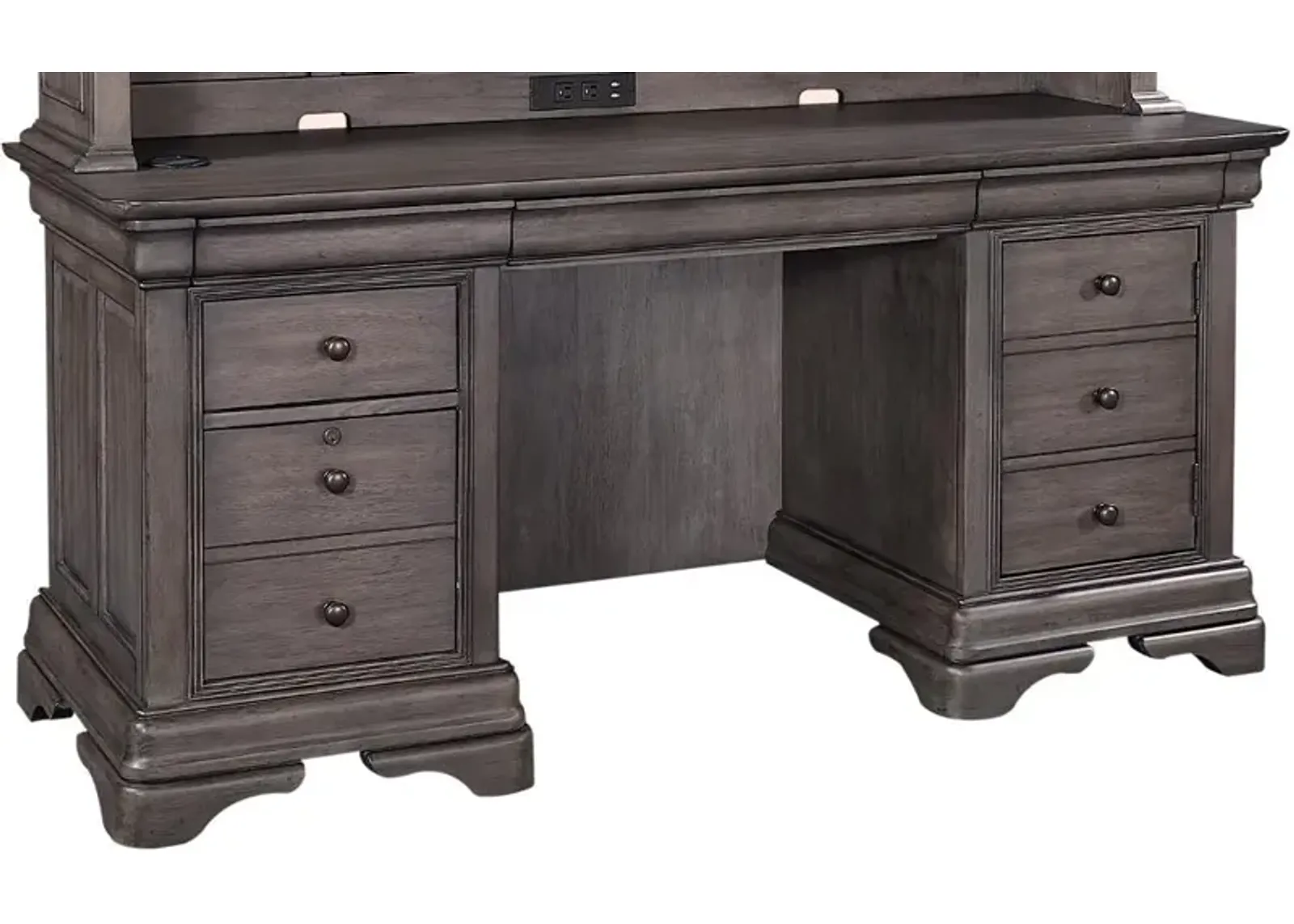 Sinclair Ash Gray 68 Inch Credenza