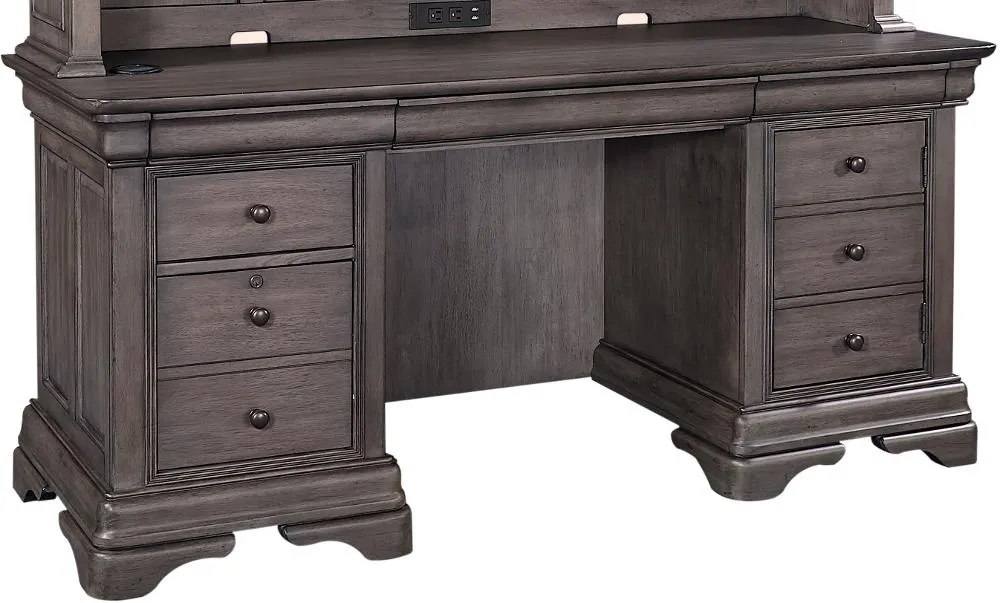 Sinclair Ash Gray 68 Inch Credenza