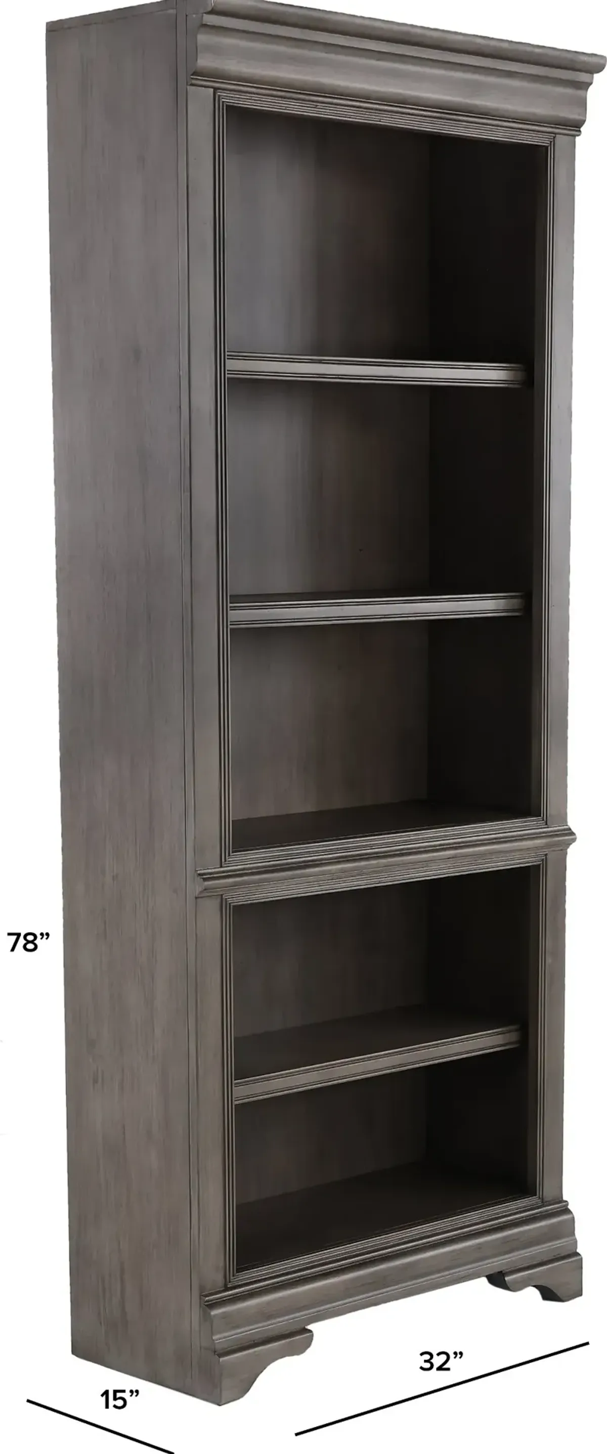 Sinclair Ash Gray Bookcase