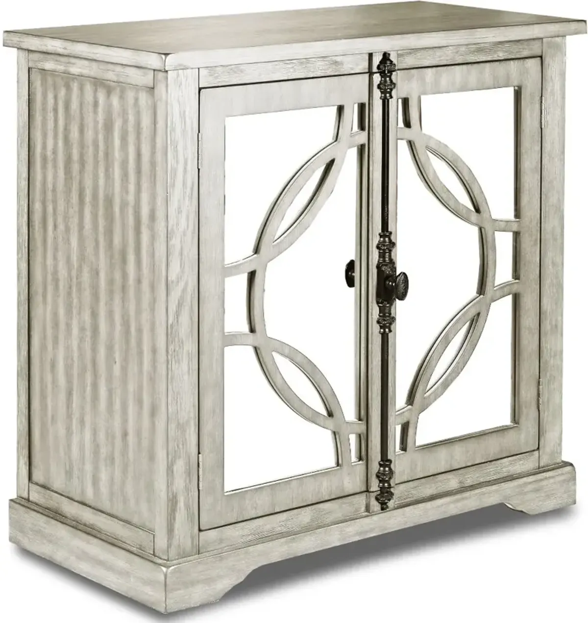 Emma Antique and Distressed Cream Accent Cabinet