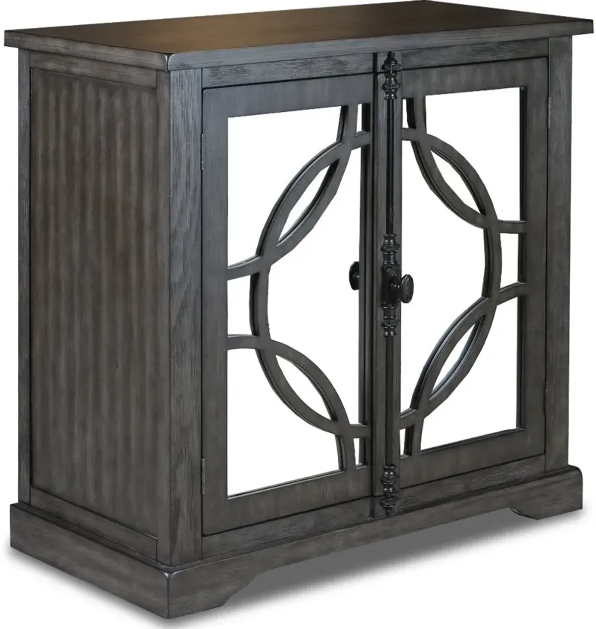 Emma Rustic Gray Accent Cabinet